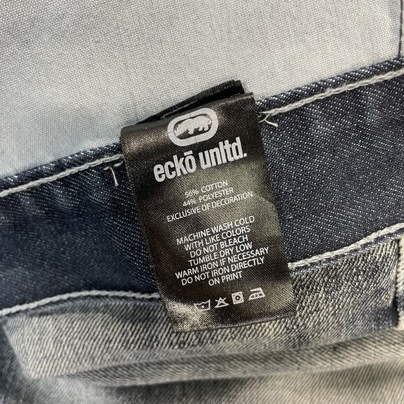 Ecko Unltd Jeans Mens 44x33 Athletic Straight Y2K Streetwear Skater Baggy - Picture 14 of 15